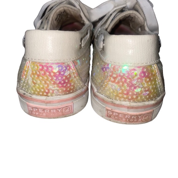 Sperry Top Sider Sequin Boat Shoe Women's Size 7 Iridescent Sparkle - Picture 4 of 8